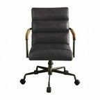 Harith Genuine Leather Swivel Office Chair in Antique Ebony, Executive Adjustable Chair with Casters Acme Furniture