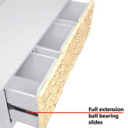 Flavius 3-Drawer Wooden Storage Bench in White with Rattan Baskets, Rectangular Entryway Bench Acme Furniture