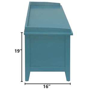 Flavius 3-Drawer Wooden Storage Bench in  Teal with Rattan Baskets, Rectangular Entryway Bench Acme Furniture