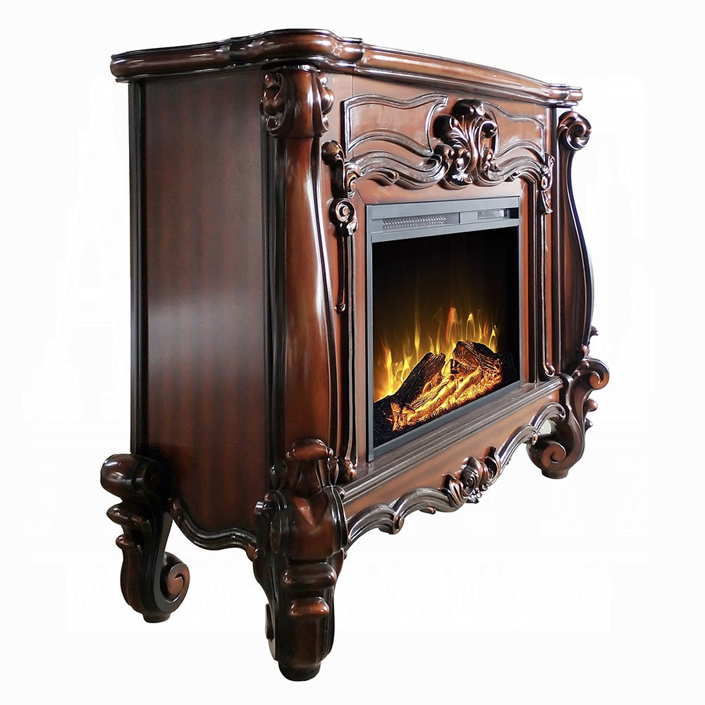 Versailles Rectangular Carving Wooden Frame Electric Fireplace