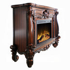 Versailles Rectangular Carving Wooden Frame Electric Fireplace