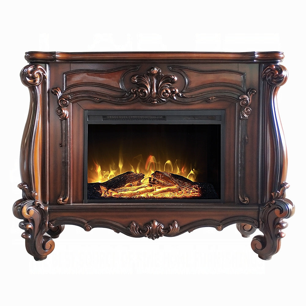 Versailles Rectangular Carving Wooden Frame Electric Fireplace