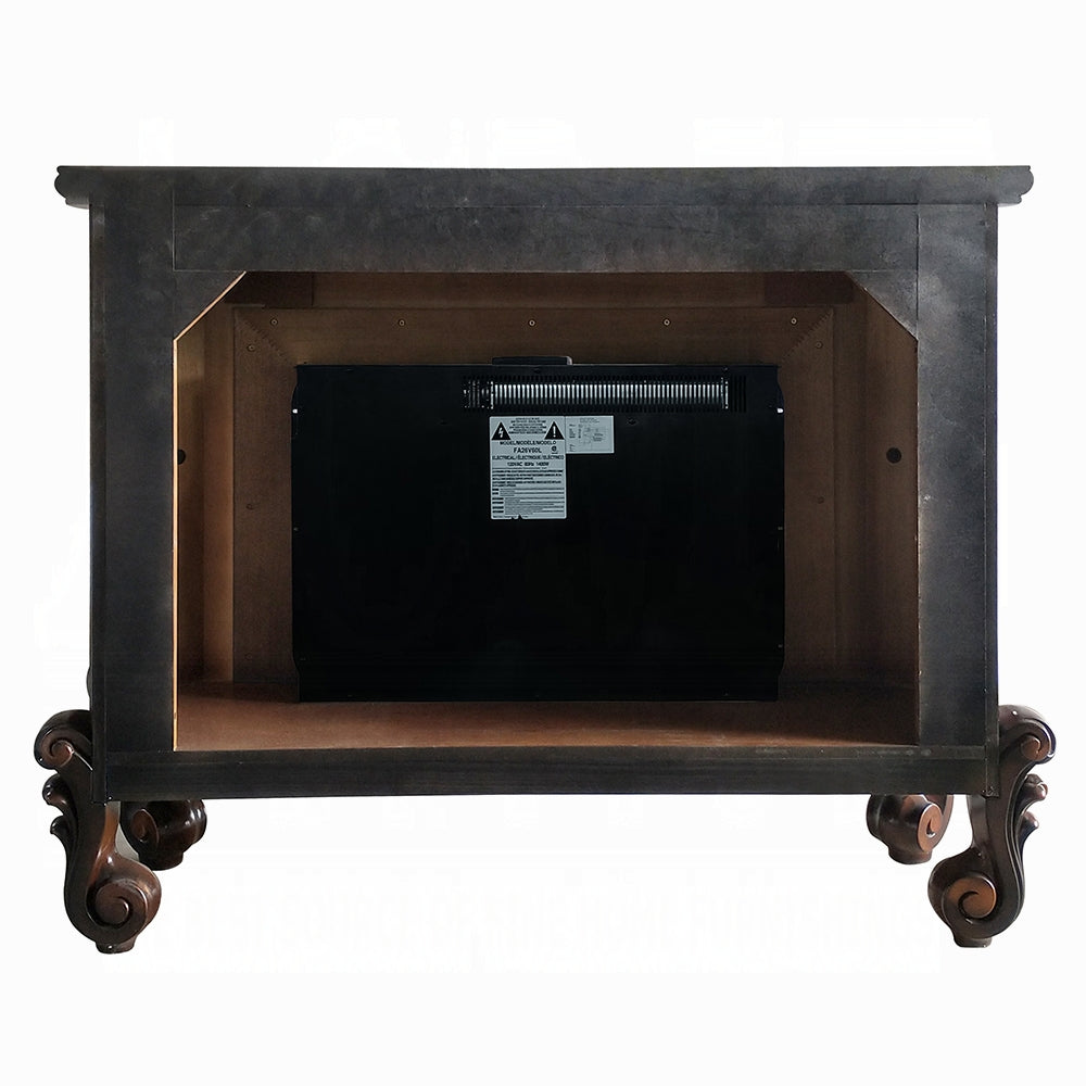 Versailles Rectangular Carving Wooden Frame Electric Fireplace