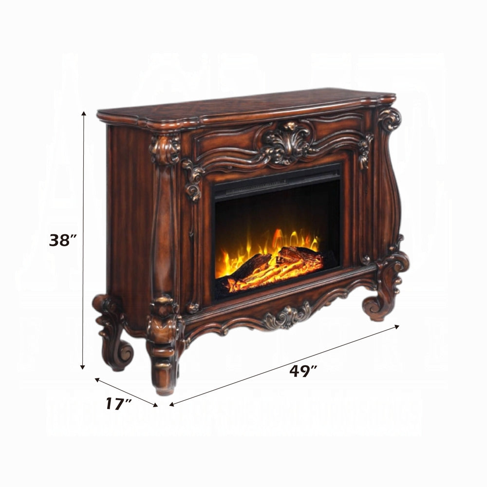 Versailles Rectangular Carving Wooden Frame Electric Fireplace