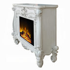 Versailles Rectangular Carving Wooden Frame Electric Fireplace