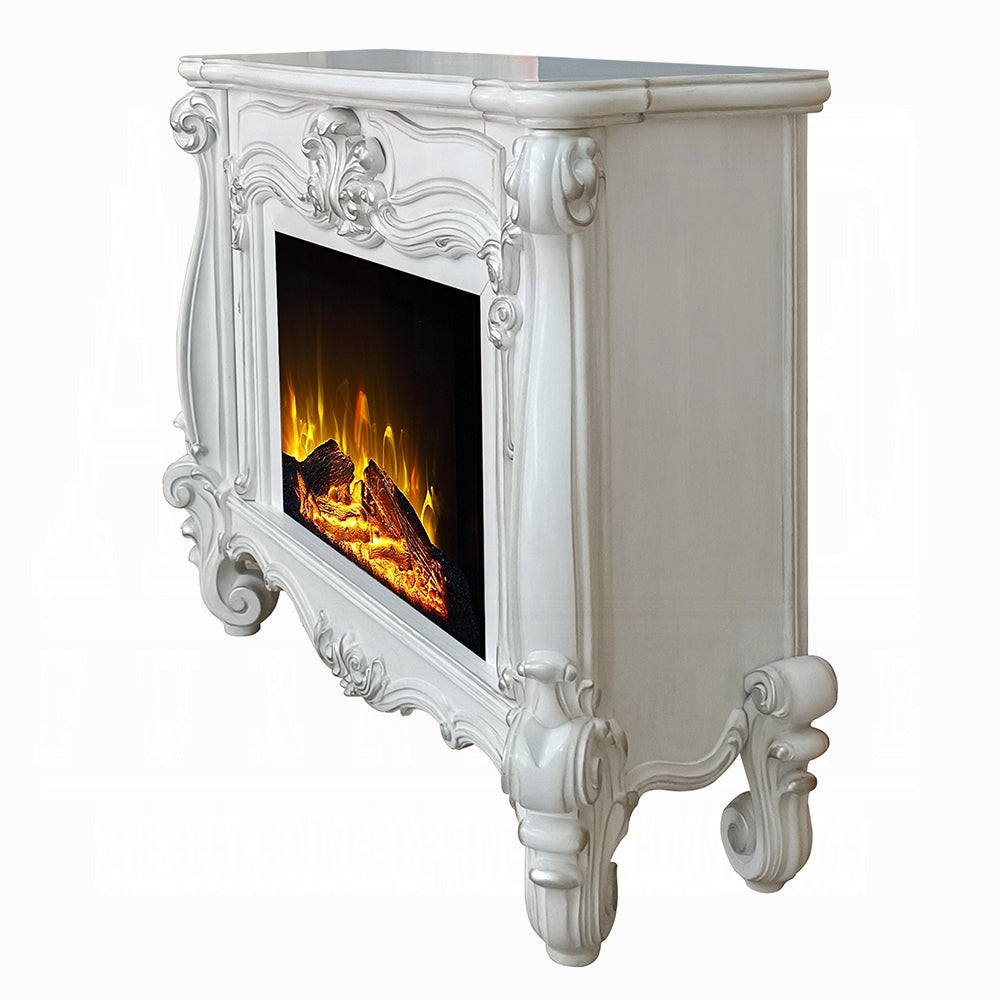 Versailles Rectangular Carving Wooden Frame Electric Fireplace