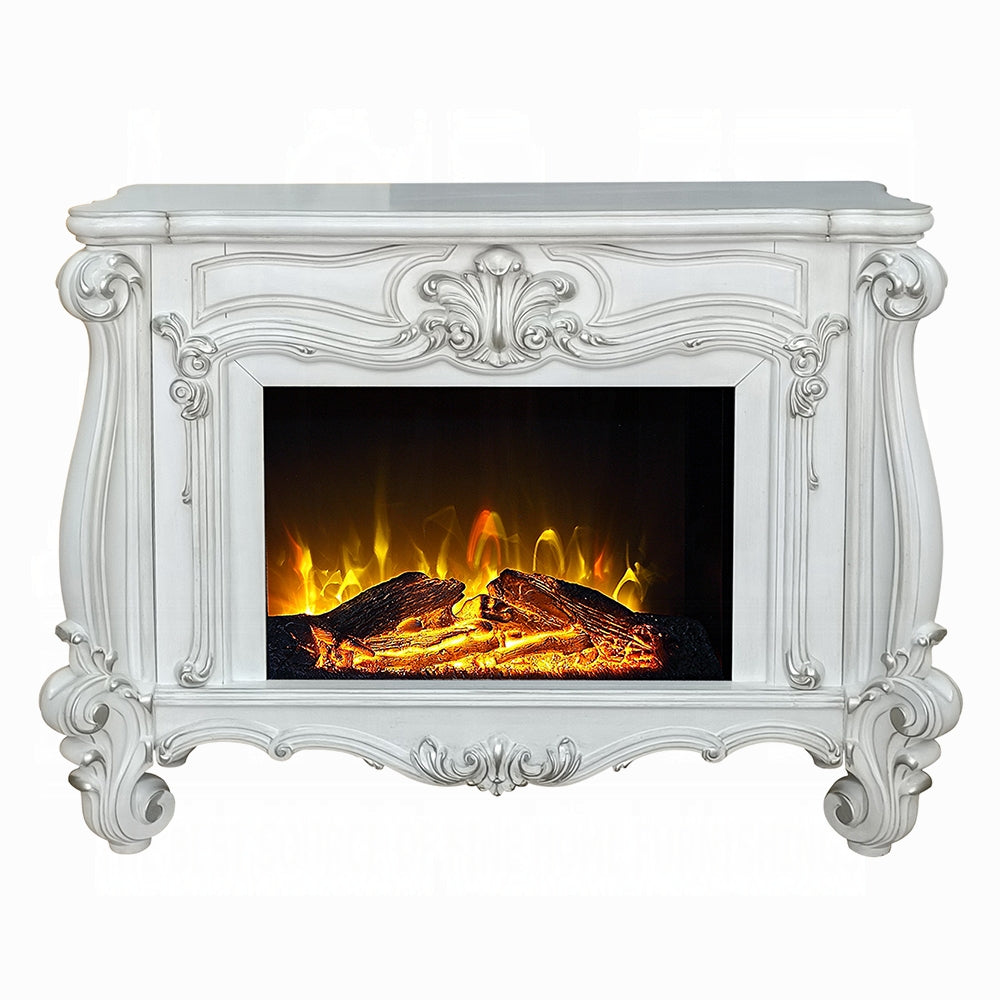 Versailles Rectangular Carving Wooden Frame Electric Fireplace