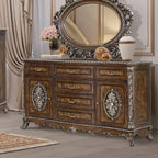 Devany Wood & Resin 6-Drawer Transitional Dresser in Rich Cherry Acme Furniture