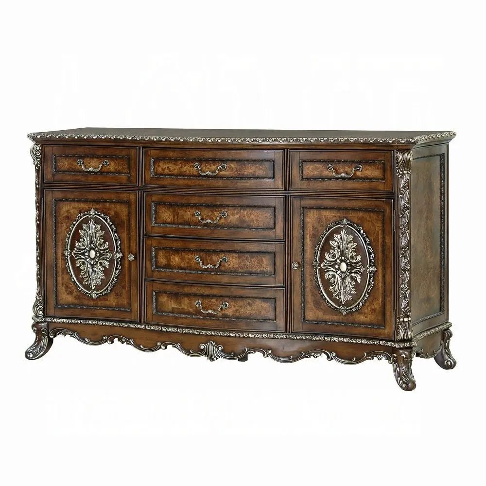 Devany Wood & Resin 6-Drawer Transitional Dresser in Rich Cherry Acme Furniture