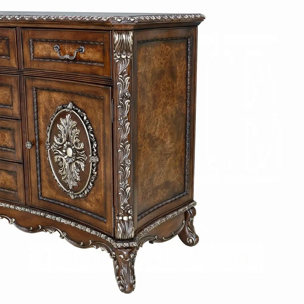 Devany Wood & Resin 6-Drawer Transitional Dresser in Rich Cherry Acme Furniture