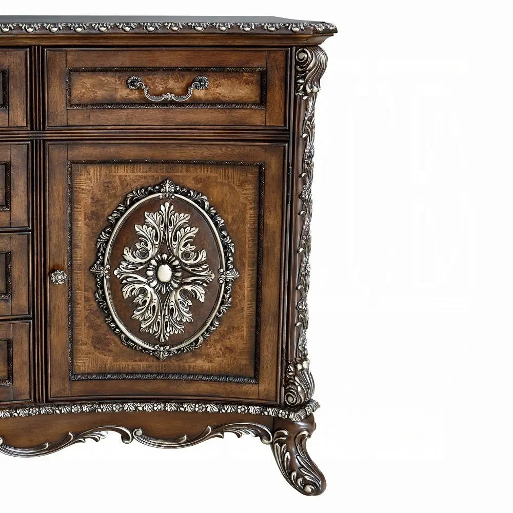 Devany Wood & Resin 6-Drawer Transitional Dresser in Rich Cherry Acme Furniture