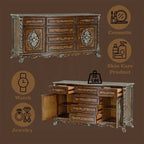 Devany Wood & Resin 6-Drawer Transitional Dresser in Rich Cherry Acme Furniture