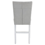 Set of 2 Counter Height Chair, Gray and White