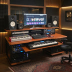 Music Desk, Included Wheels, Multiple Functional & Storage Spaces, in White Finish