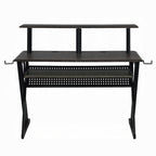 Rectangular Music Desk Table with Earphone Rack Black