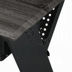 Rectangular Music Desk Table with Earphone Rack Black