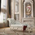 Chaise Lounge PU Leather with Armrest Button Tufted Lounge Sofa Indoor