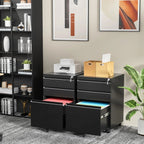 3-Drawer Mobile File Cabinets Rolling Metal Filing Cabinet for Legal & Letter File Anti-tilt Design with Lock Under Desk Office Drawers