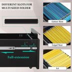 3-Drawer Mobile File Cabinets Rolling Metal Filing Cabinet for Legal & Letter File Anti-tilt Design with Lock Under Desk Office Drawers
