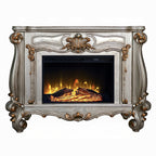 Versailles Rectangular Carving Wooden Frame Electric Fireplace