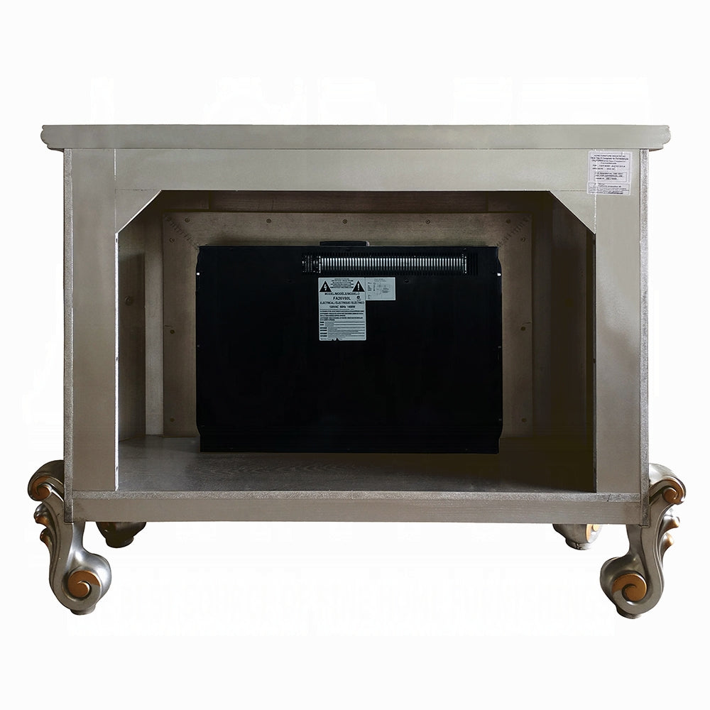 Versailles Rectangular Carving Wooden Frame Electric Fireplace