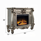 Versailles Rectangular Carving Wooden Frame Electric Fireplace