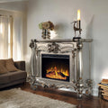 Versailles Rectangular Carving Wooden Frame Electric Fireplace