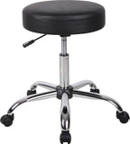 Office Products Antimicrobial Vinyl Medical Spa Stool in Black