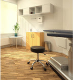 Office Products Antimicrobial Vinyl Medical Spa Stool in Black