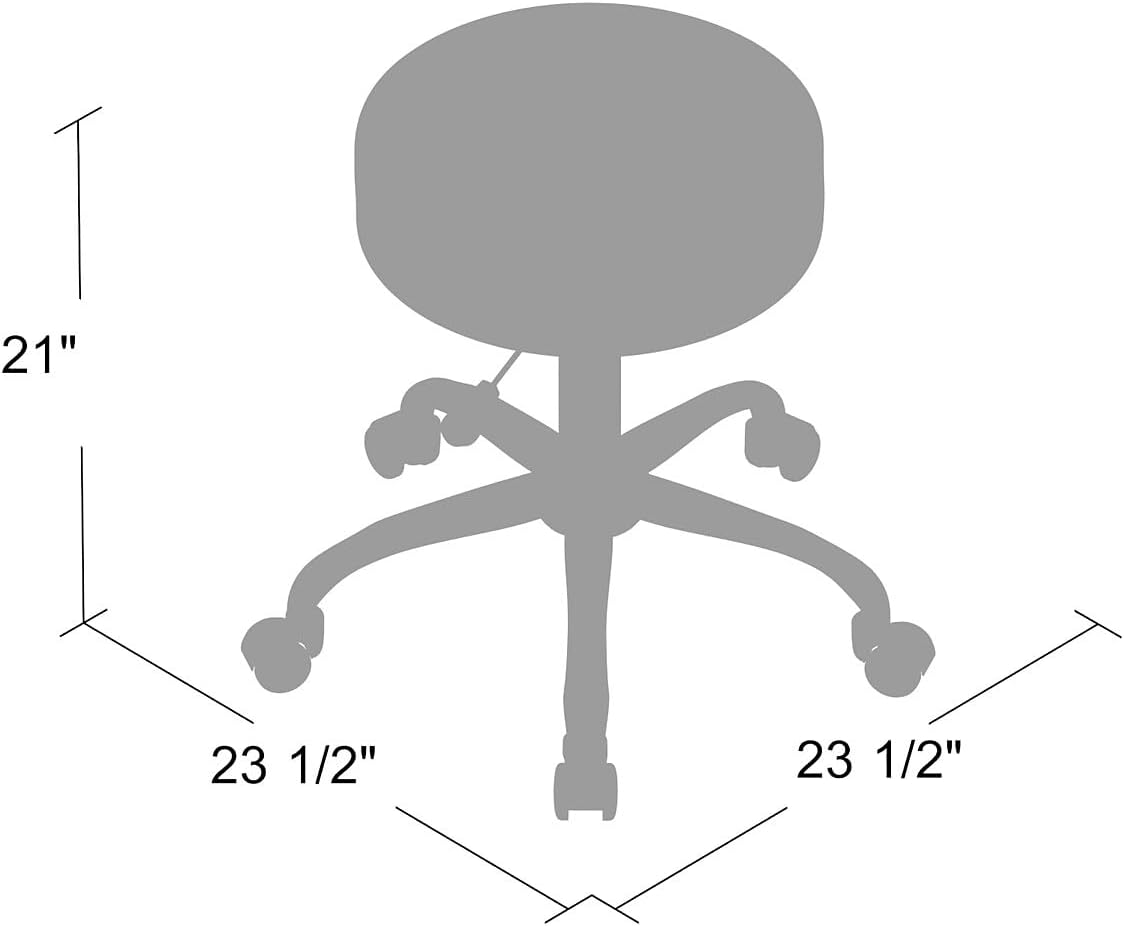 Office Products Antimicrobial Vinyl Medical Spa Stool in Black