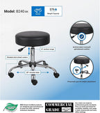 Office Products Antimicrobial Vinyl Medical Spa Stool in Black