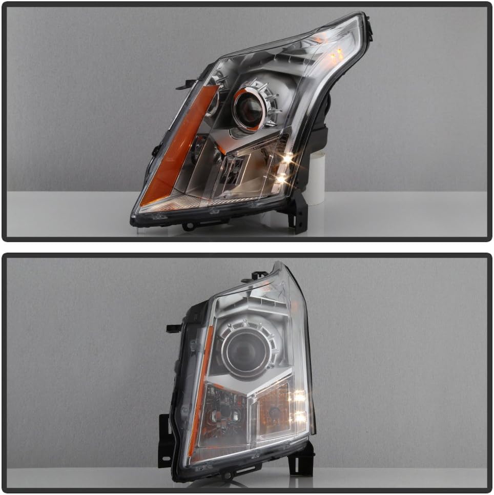 2010-2016 Cadillac SRX Projector Headlights Headlamps Pair Driver & Passenger Side For Halogen Model Only
