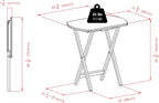 Set of 2 Foldable Snack Tables, Oversized, for Living Room, 25", No Assembly