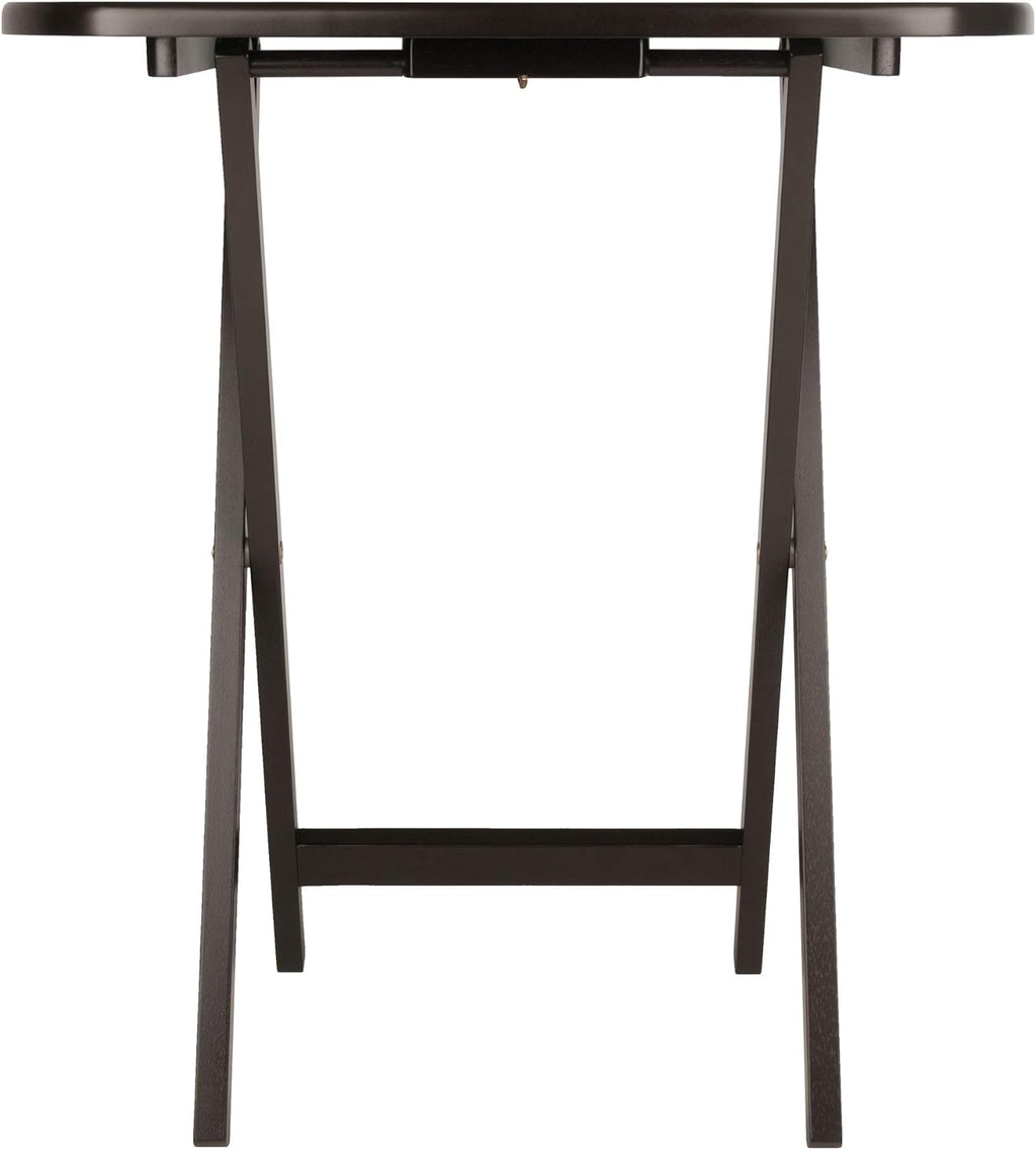 Set of 2 Foldable Snack Tables, Oversized, for Living Room, 25", No Assembly