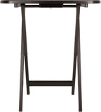 Set of 2 Foldable Snack Tables, Oversized, for Living Room, 25", No Assembly