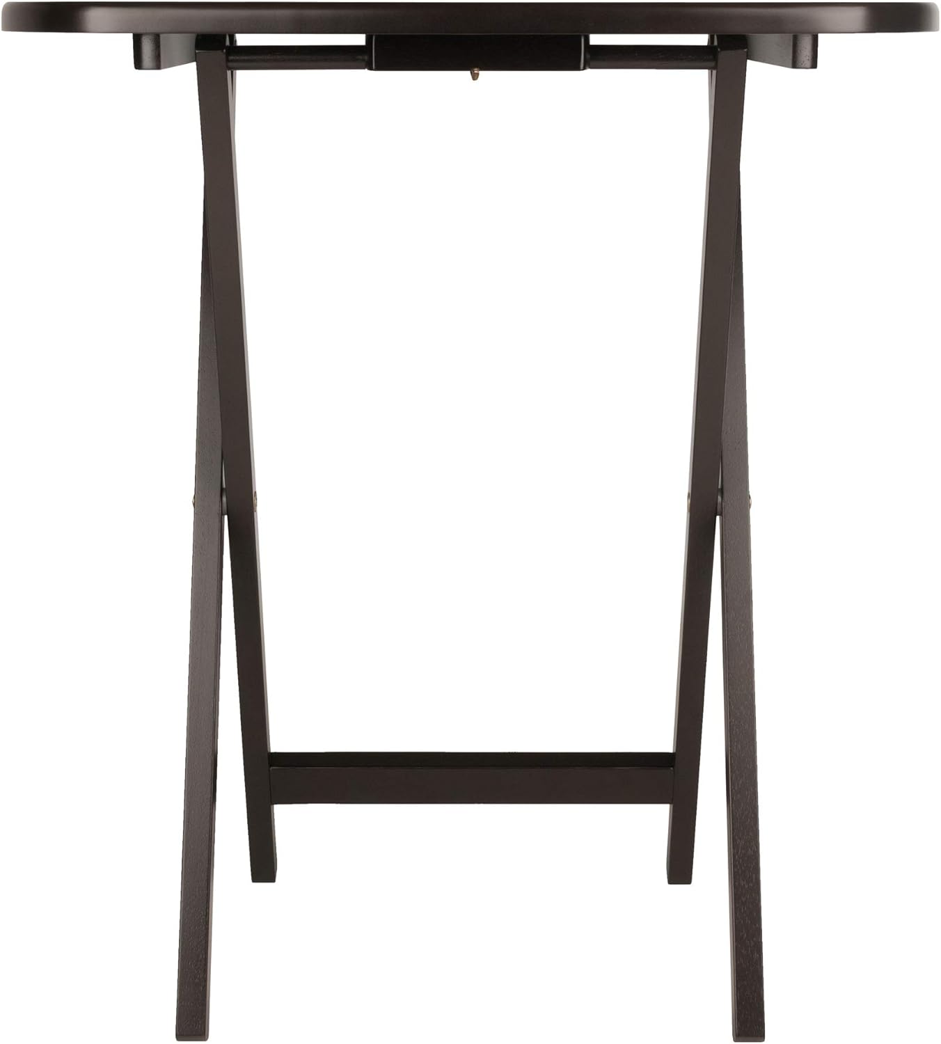Set of 2 Foldable Snack Tables, Oversized, for Living Room, 25", No Assembly