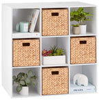 9-Cube Storage Organizer, 11in Shelf Opening, Bookcase, Display Shelf, Customizable w/ 3 Removable Back Panels