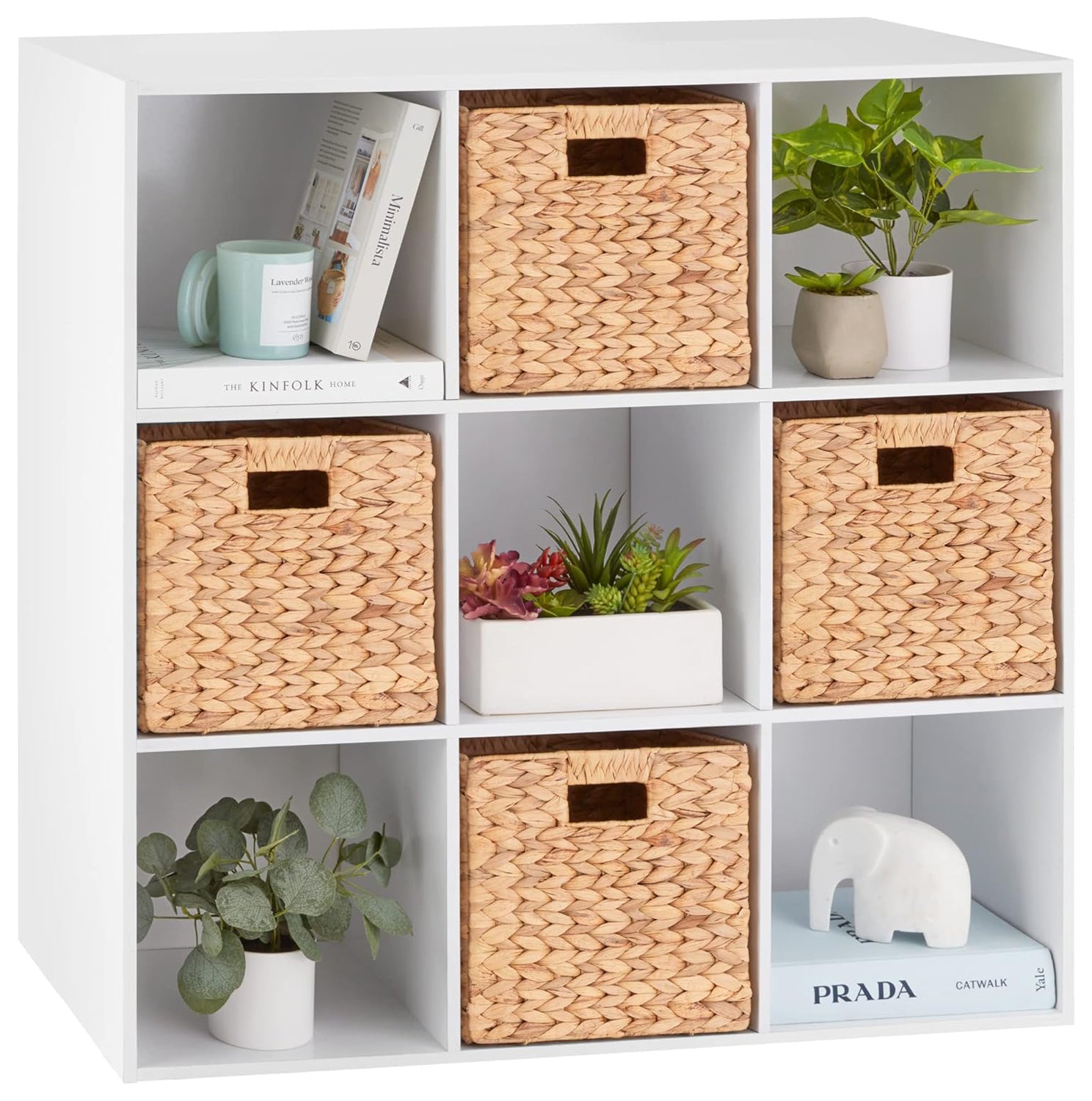 9-Cube Storage Organizer, 11in Shelf Opening, Bookcase, Display Shelf, Customizable w/ 3 Removable Back Panels