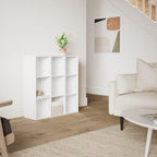 9-Cube Storage Organizer, 11in Shelf Opening, Bookcase, Display Shelf, Customizable w/ 3 Removable Back Panels