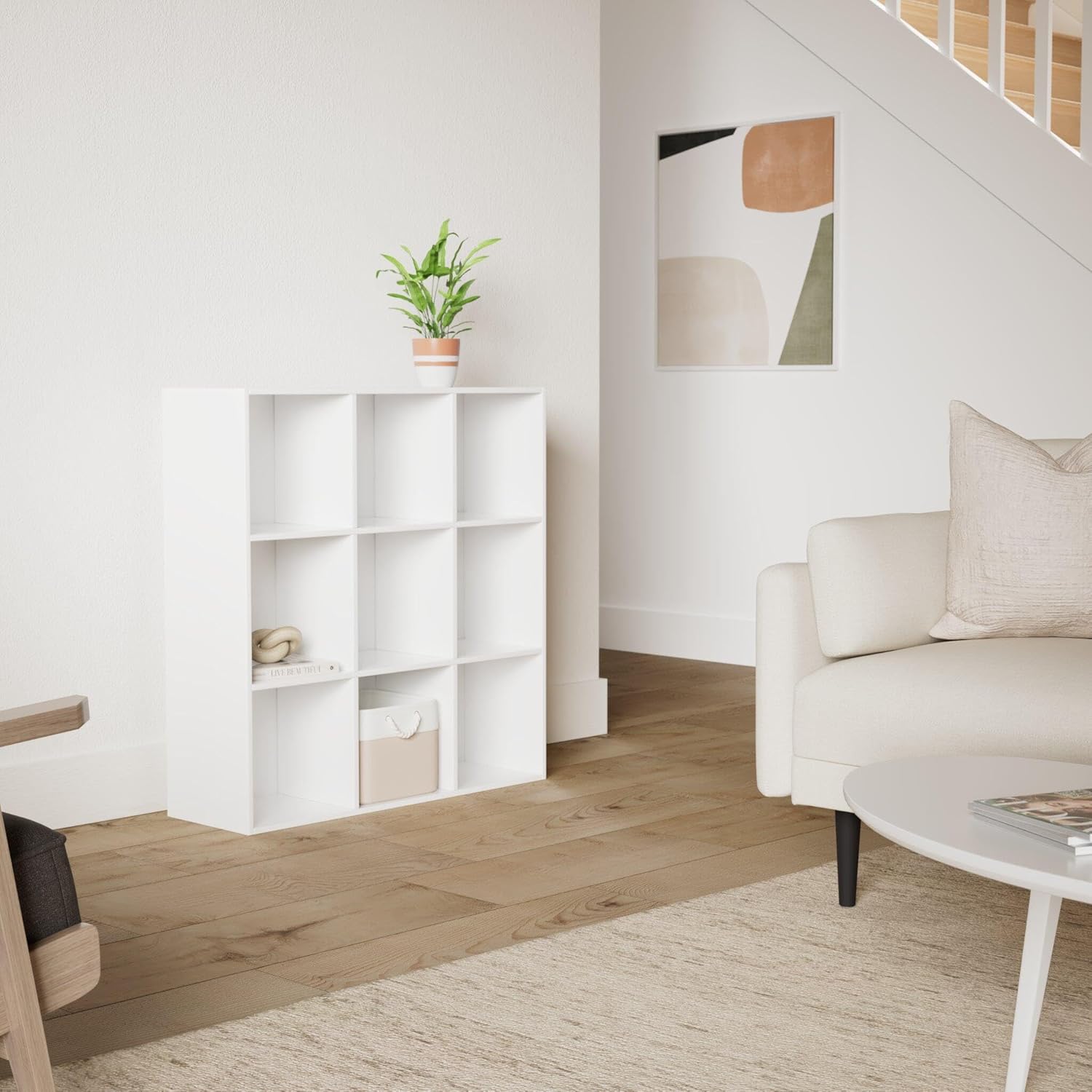 9-Cube Storage Organizer, 11in Shelf Opening, Bookcase, Display Shelf, Customizable w/ 3 Removable Back Panels