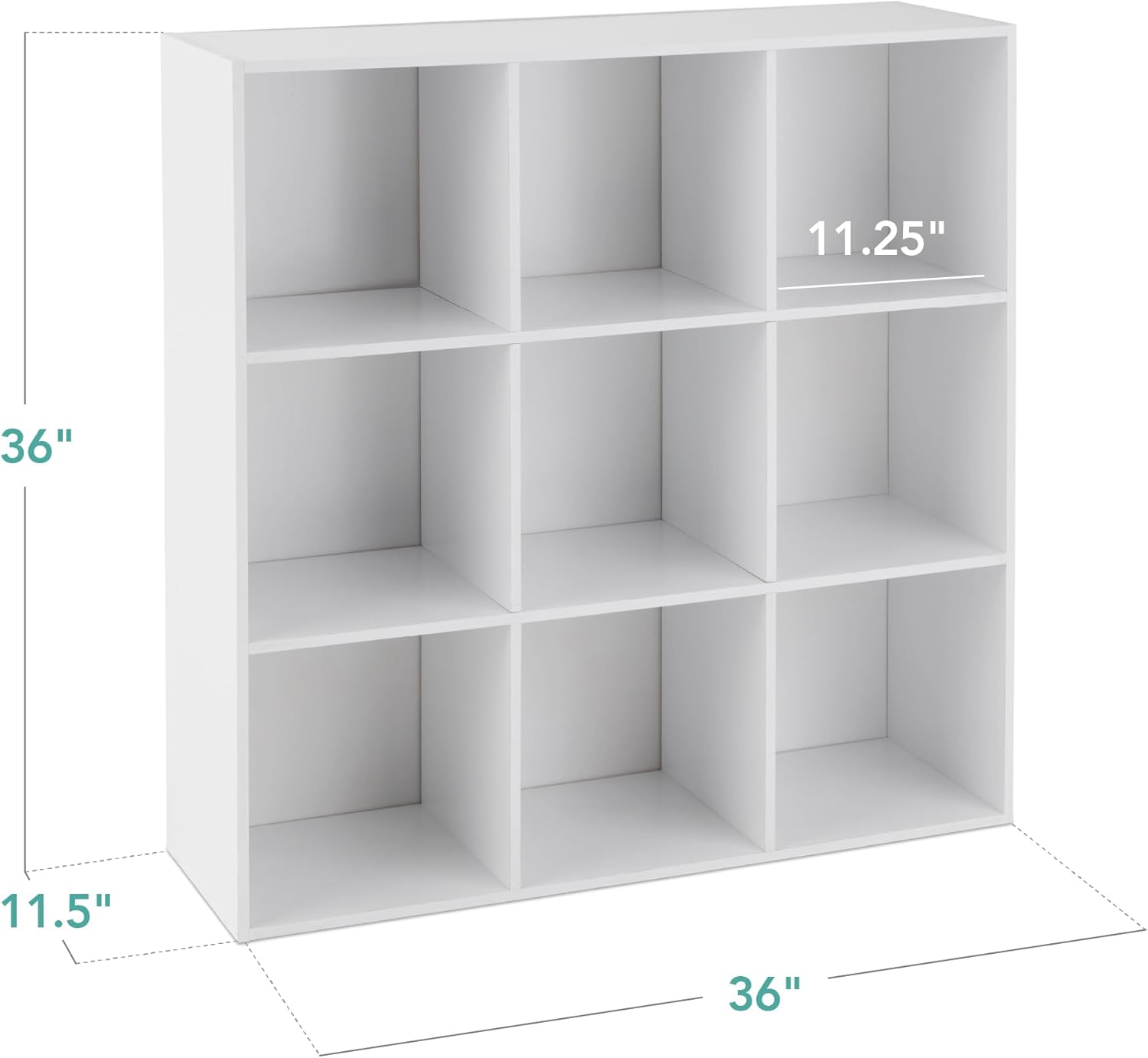 9-Cube Storage Organizer, 11in Shelf Opening, Bookcase, Display Shelf, Customizable w/ 3 Removable Back Panels