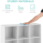9-Cube Storage Organizer, 11in Shelf Opening, Bookcase, Display Shelf, Customizable w/ 3 Removable Back Panels
