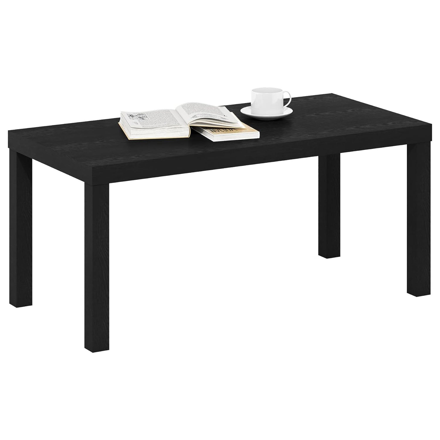 Coffee Table, Modern Rectangle Coffee Table with 1.8" Triple Thick Tabletop, Side Table, Toolless Assembly, for Living Room, Home Office