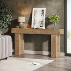 Console Table 63 Inch Wooden Rectangular Sofa Table Behind The Couch Entryway Table
