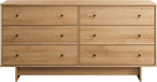 6-Drawer Dresser in Natural Oak, Dresser for Bedroom, Extra-Wide Chest of Drawers with Storage