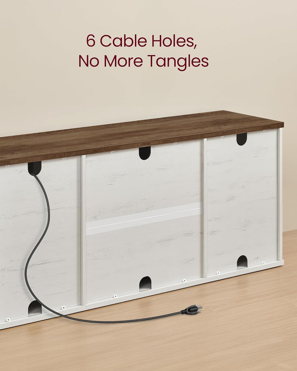 Farmhouse TV Stand for TVs up to 80 Inches, Entertainment Center with Storage Cabinets and Sliding Barn Doors