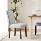 Dining Chairs Set of 6, Moden PU Leather Kitchen Table Chairs with Wooden Legs and Padded Seat for Dining Room/Kitchen