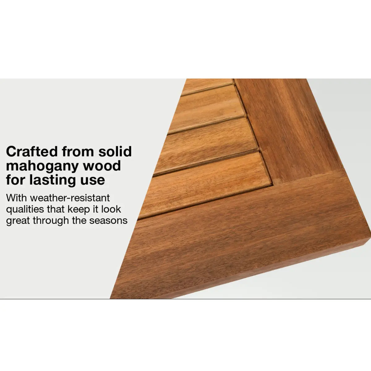 Morie Wood Patio Side Table Portable Outdoor for Backyard Conversation Garden Shopmurai