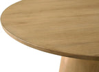 Jasper 59" W Contemporary Round Dining Table with Pedestal Base Lilola Home