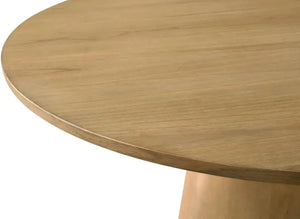 Jasper 59" W Contemporary Round Dining Table with Pedestal Base Lilola Home